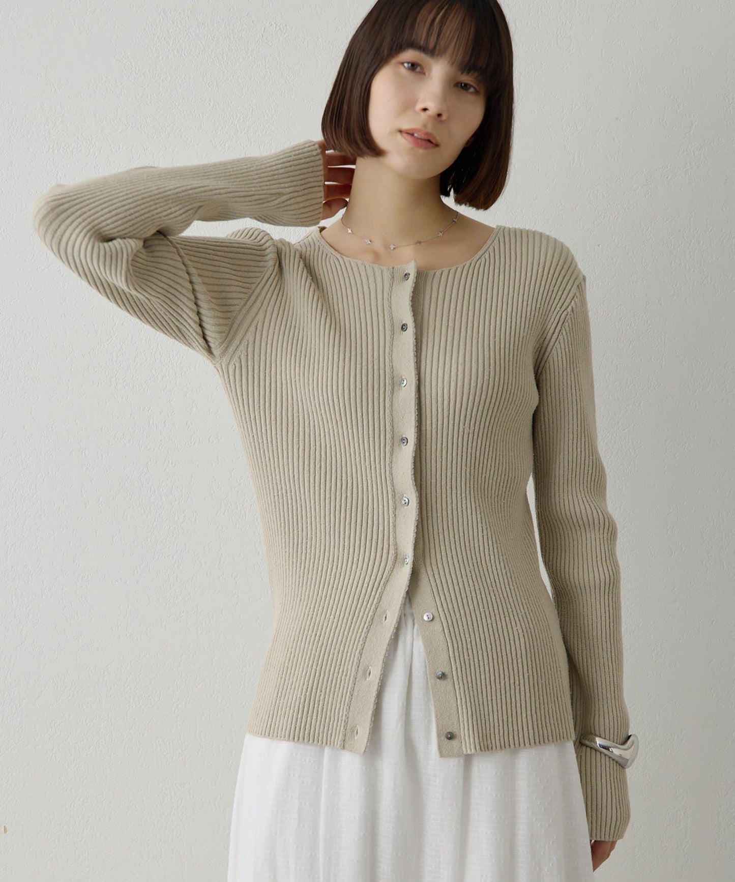 RAW SILK 羅紋開衫