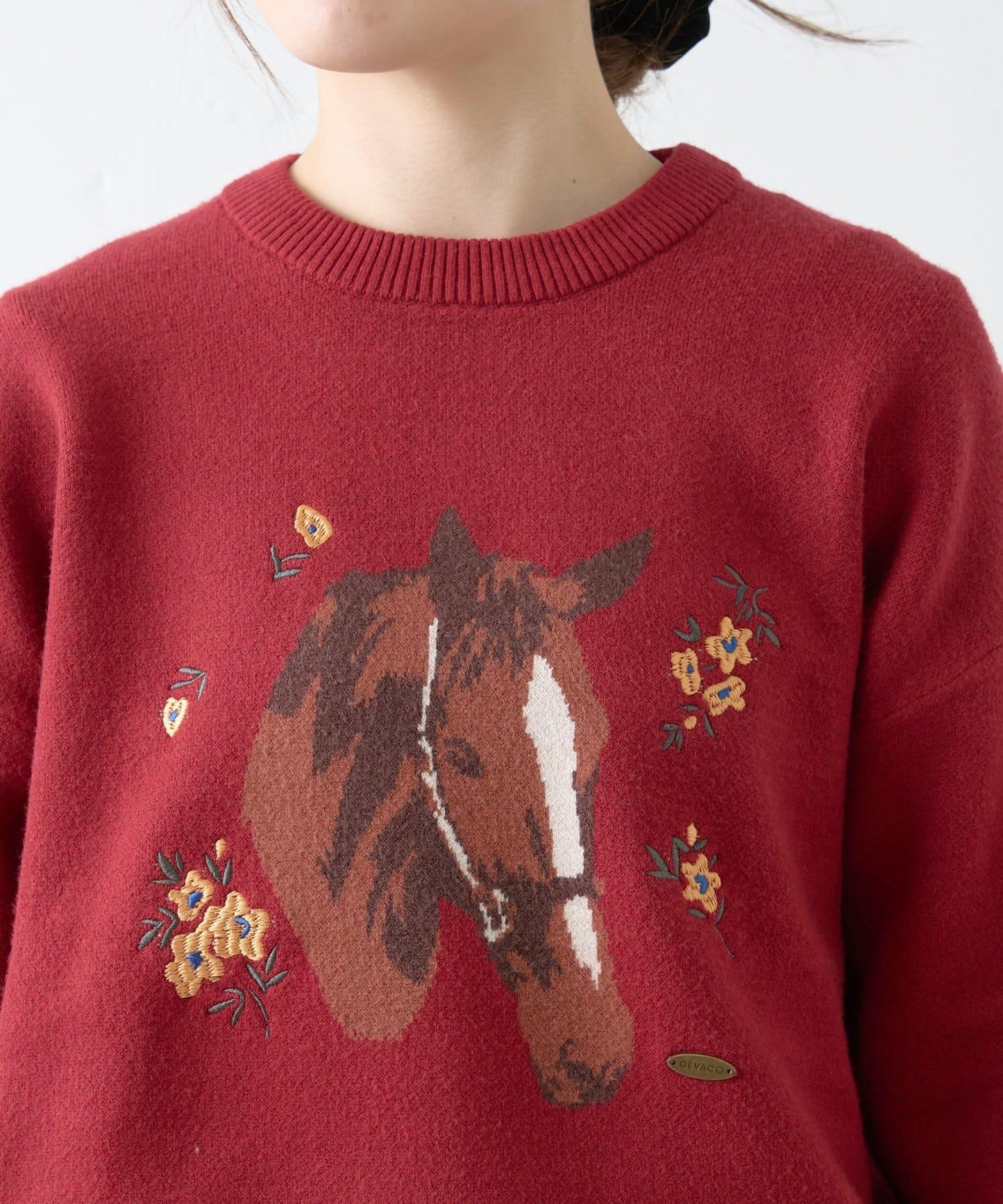 【GEVACO】花卉提花針織衫