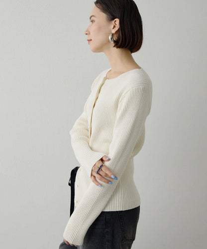 RAW SILK 羅紋開衫