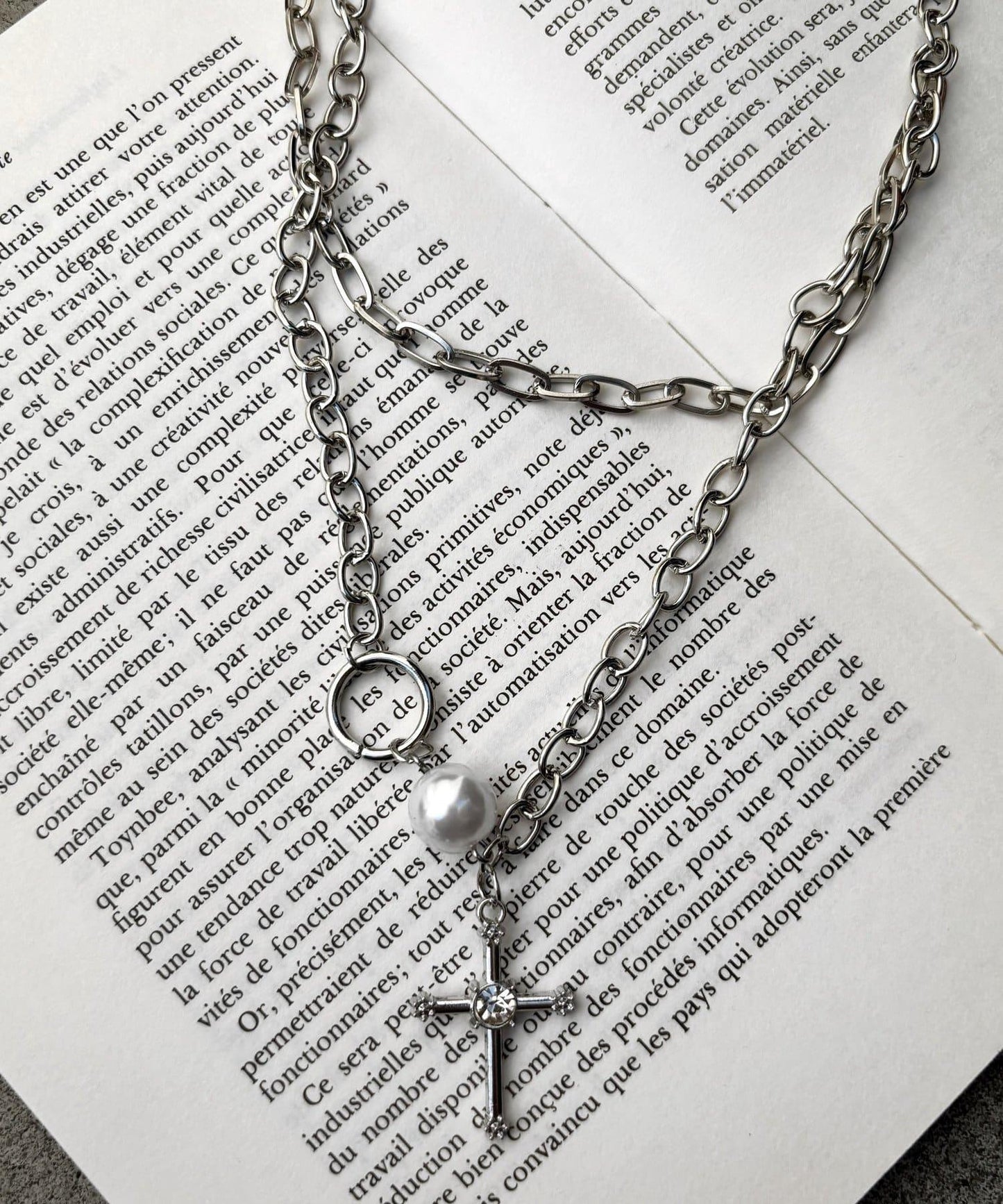 雙層鏈條十字架項鍊