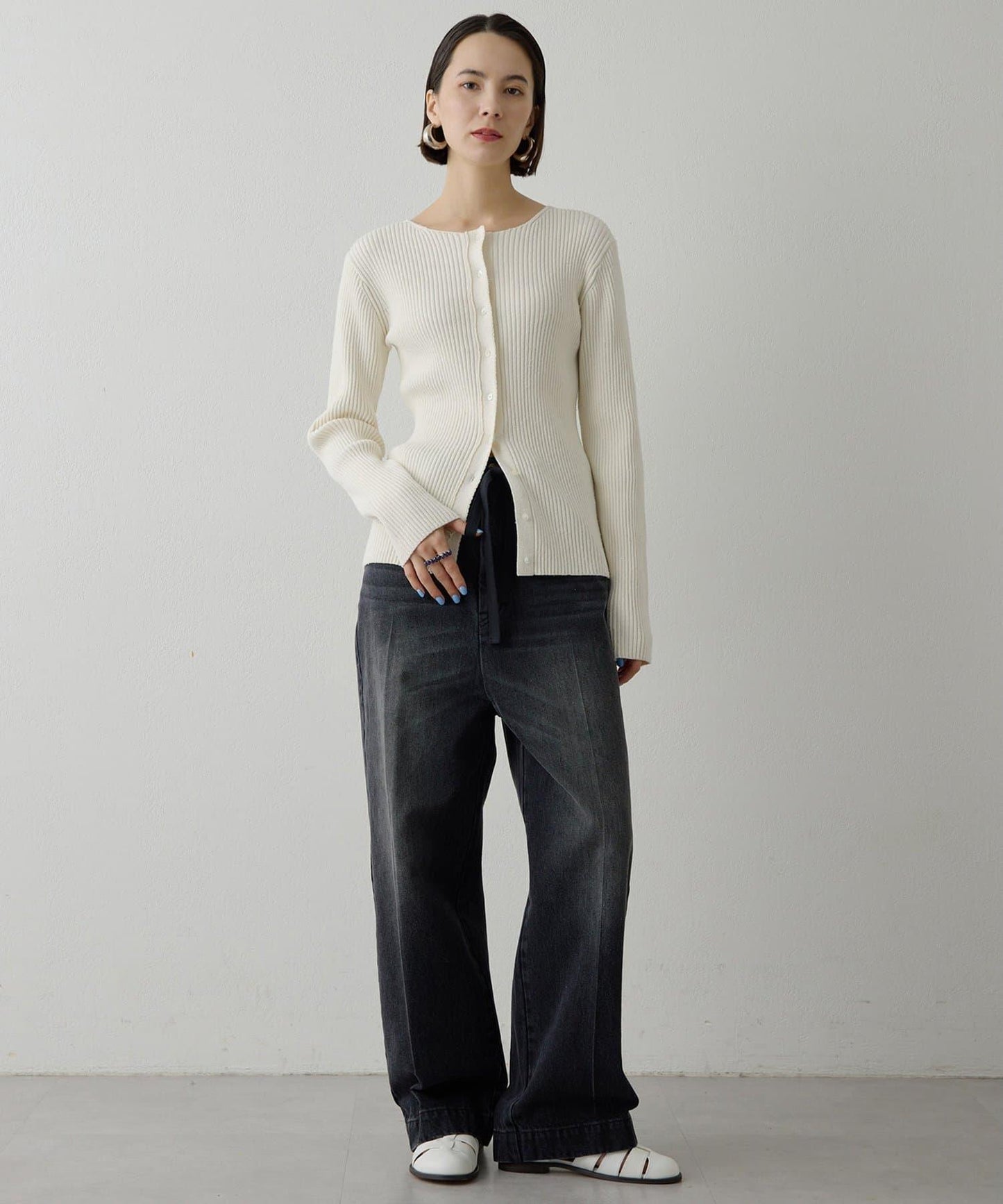 RAW SILK 羅紋開衫