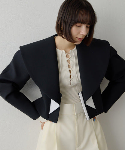 RAW SILK蕾絲繫帶套頭衫