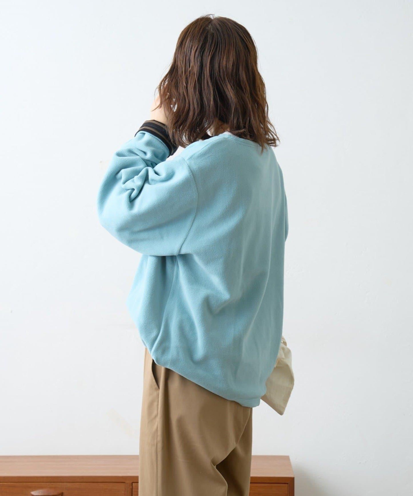 【GEVACO】內裡抓絨船領可雙面穿套頭衫