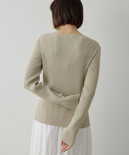 RAW SILK 羅紋開衫