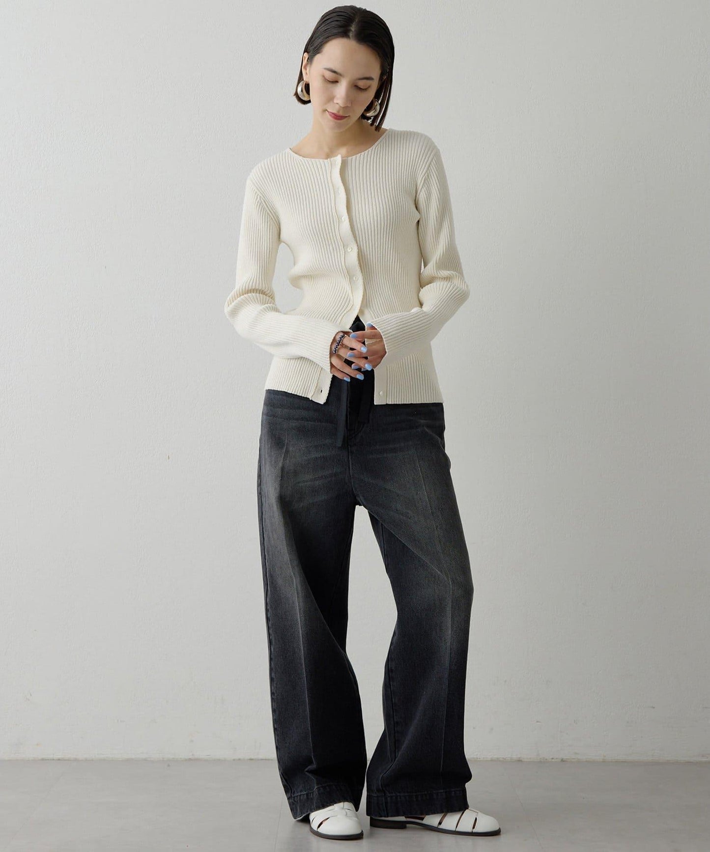 RAW SILK 羅紋開衫