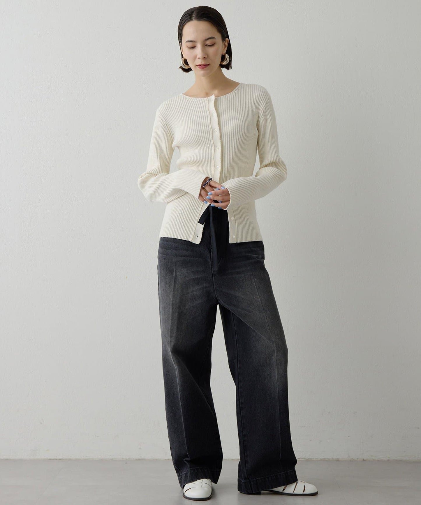 RAW SILK 羅紋開衫