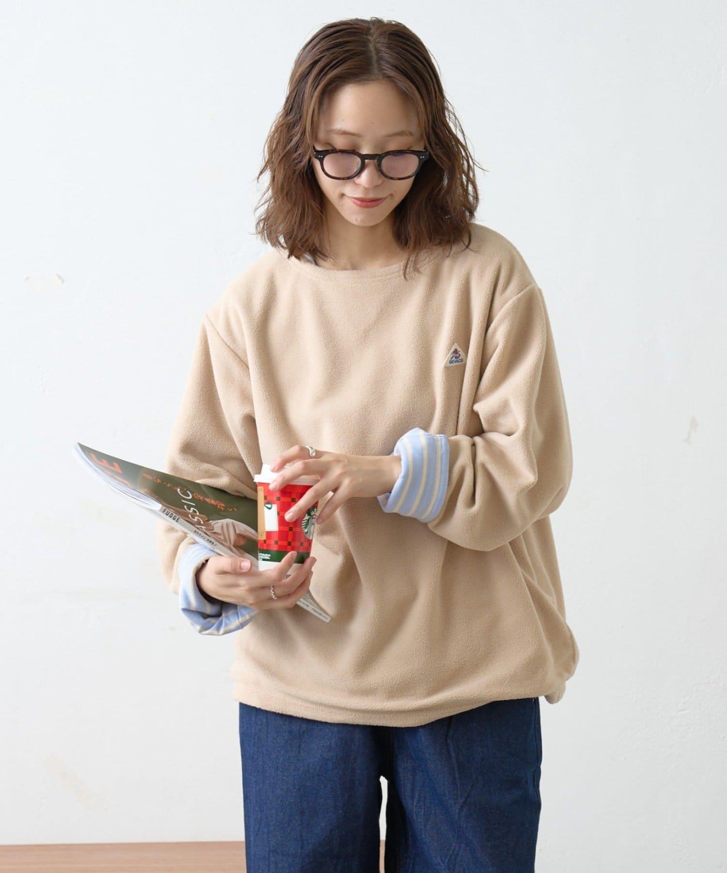 【GEVACO】內裡抓絨船領可雙面穿套頭衫