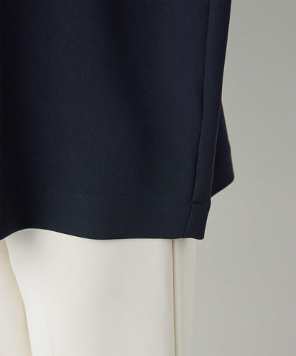 雙層斜紋V領套頭衫