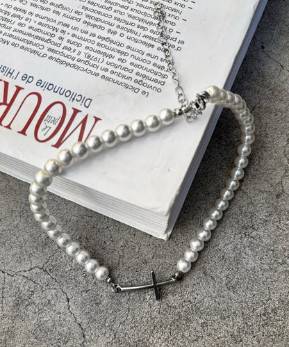 十字珍珠項圈頸鍊