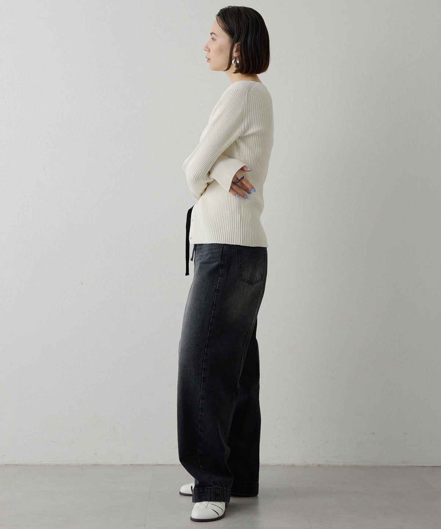 RAW SILK 羅紋開衫