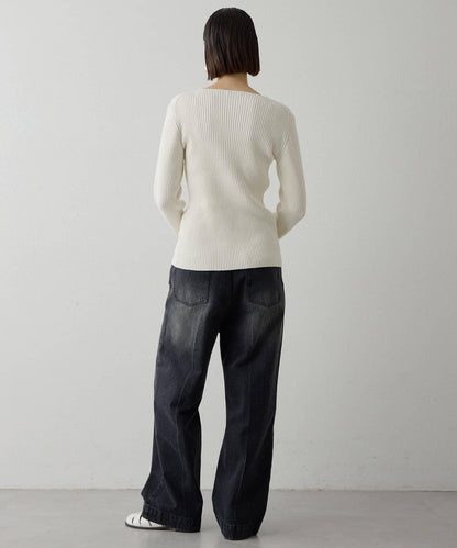 RAW SILK 羅紋開衫