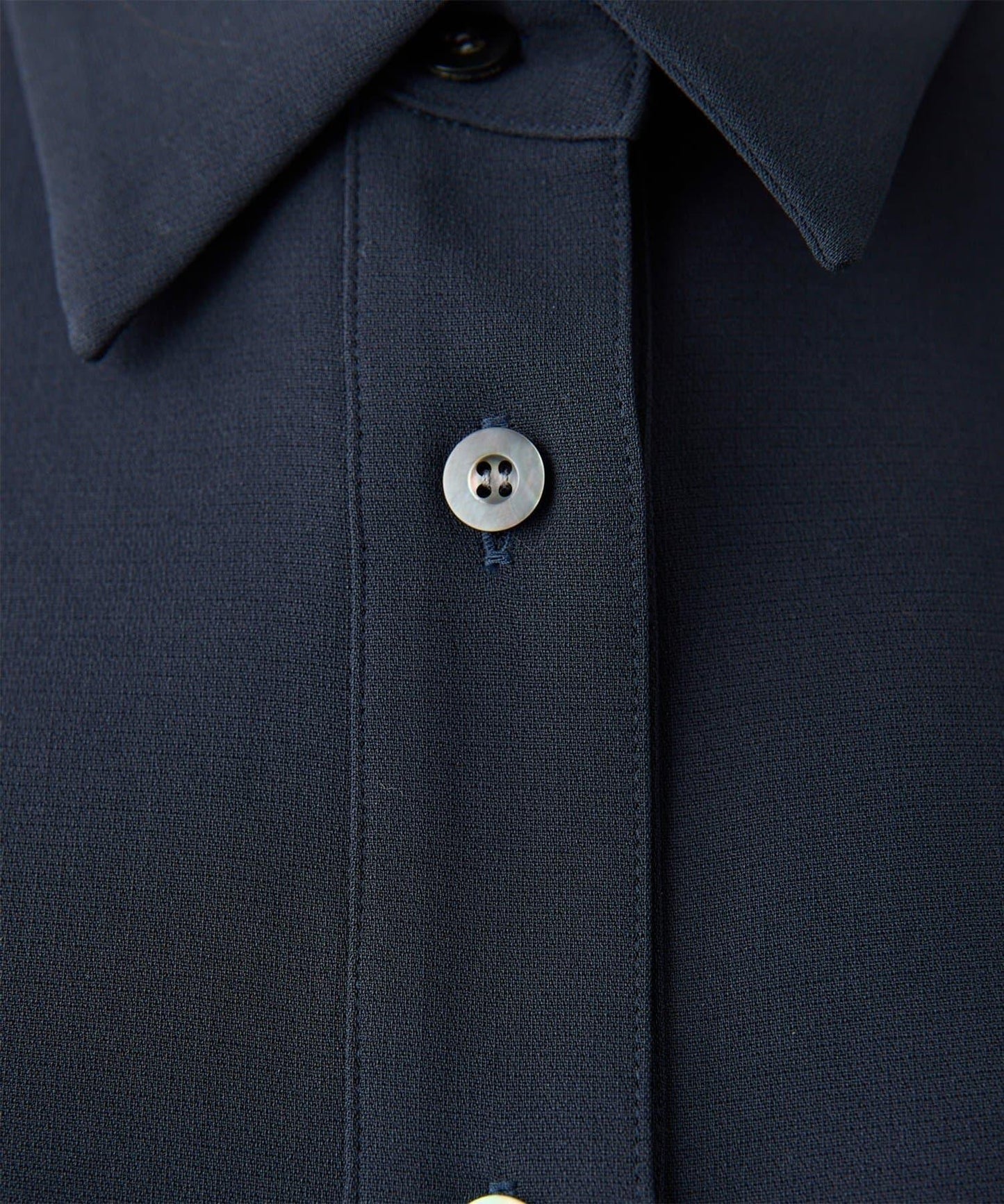 雙層斜紋V領套頭衫