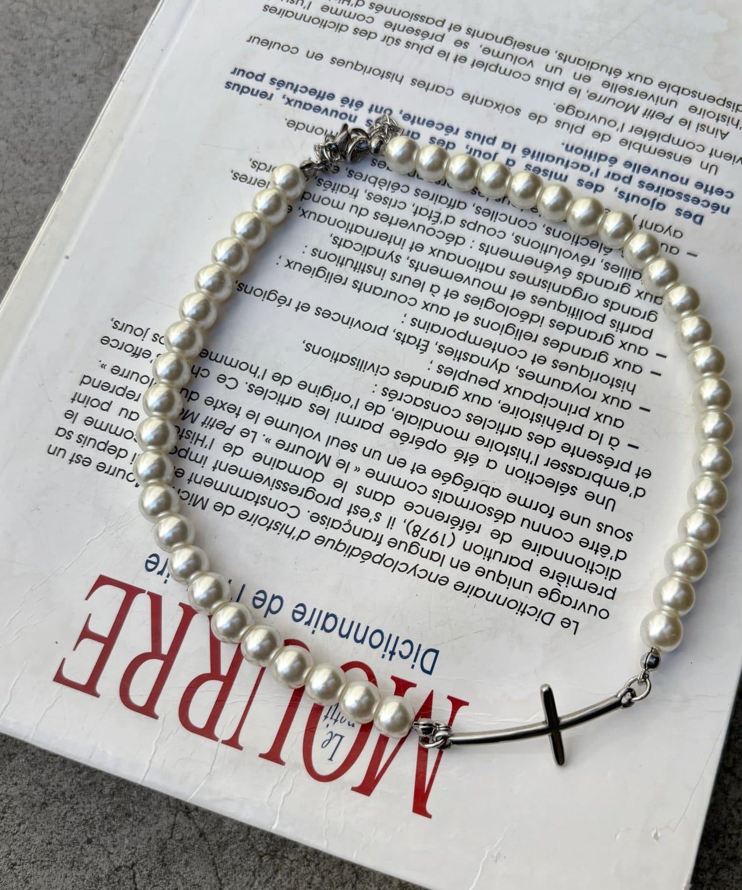 十字珍珠項圈頸鍊