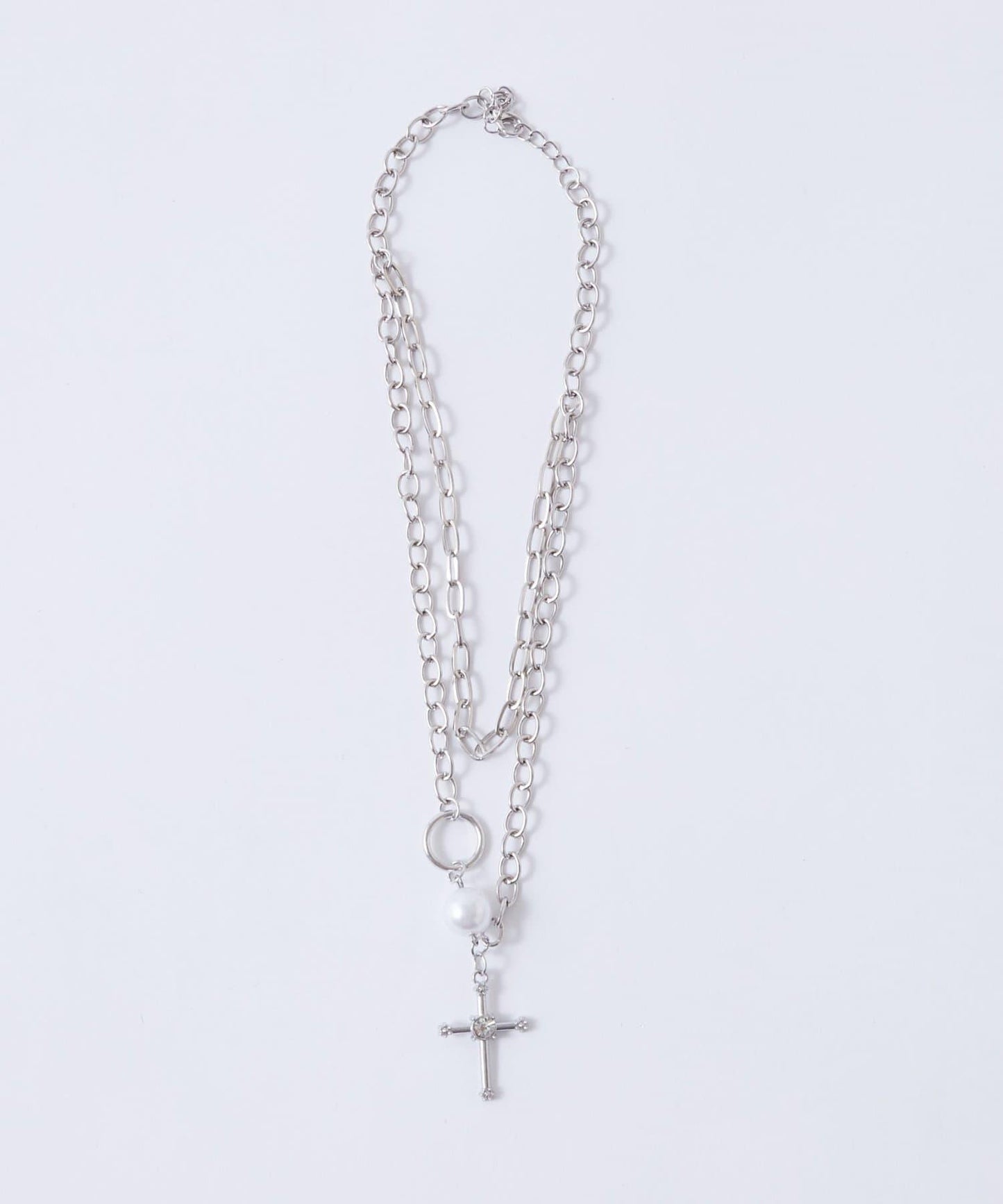 雙層鏈條十字架項鍊