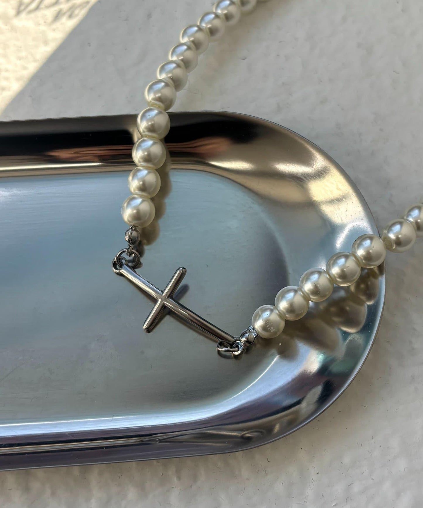 十字珍珠項圈頸鍊