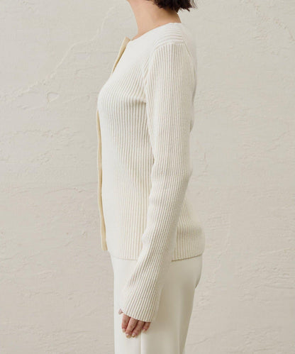 RAW SILK 羅紋開衫