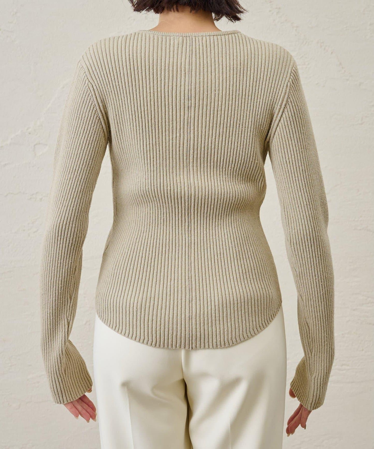 RAW SILK蕾絲繫帶套頭衫