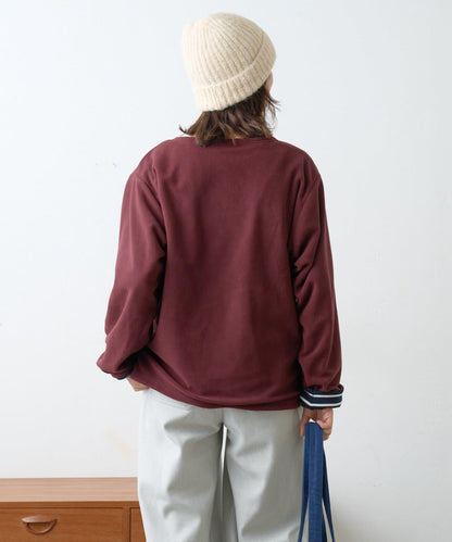 【GEVACO】內裡抓絨船領可雙面穿套頭衫