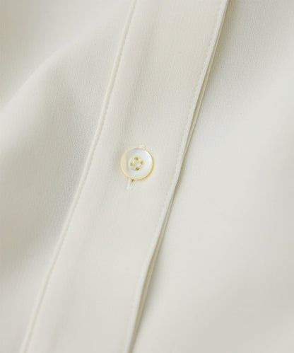 雙層斜紋V領套頭衫