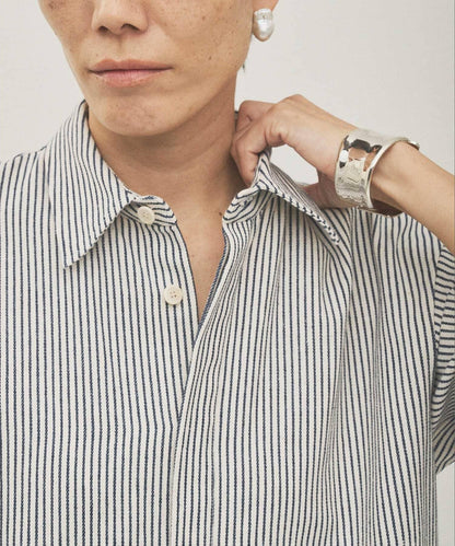 條紋牛仔連體褲