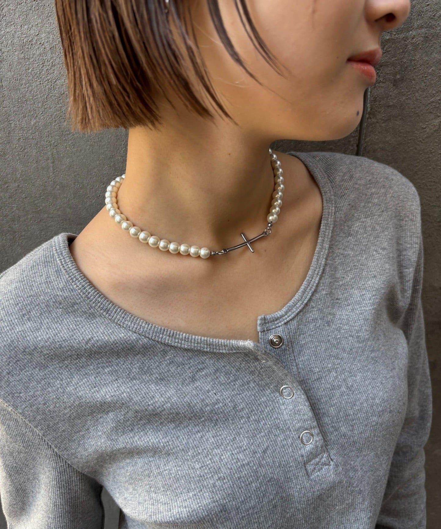 十字珍珠項圈頸鍊