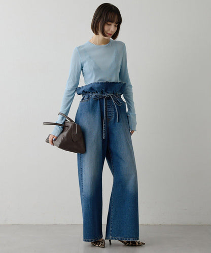 強捻紗透視套頭衫