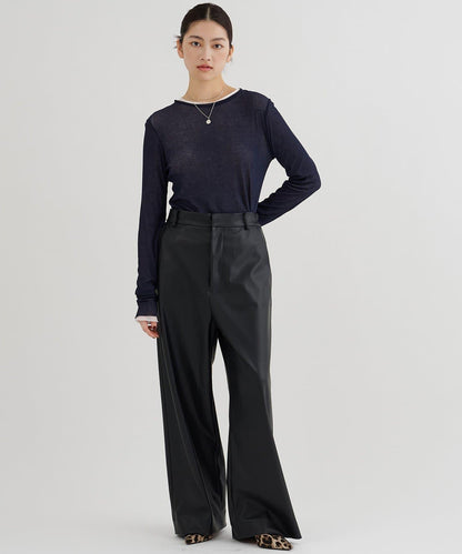 強捻紗透視套頭衫