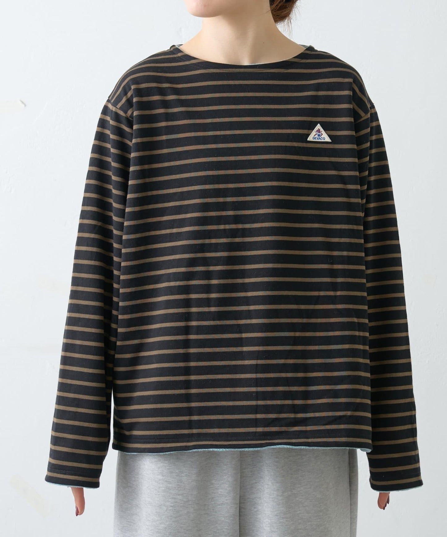 【GEVACO】內裡抓絨船領可雙面穿套頭衫