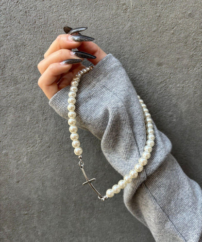 十字珍珠項圈頸鍊