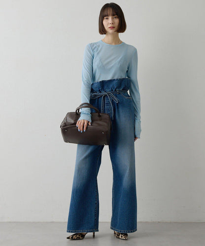 強捻紗透視套頭衫