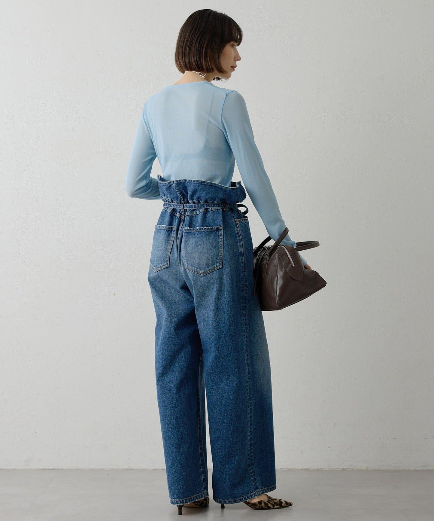 強捻紗透視套頭衫