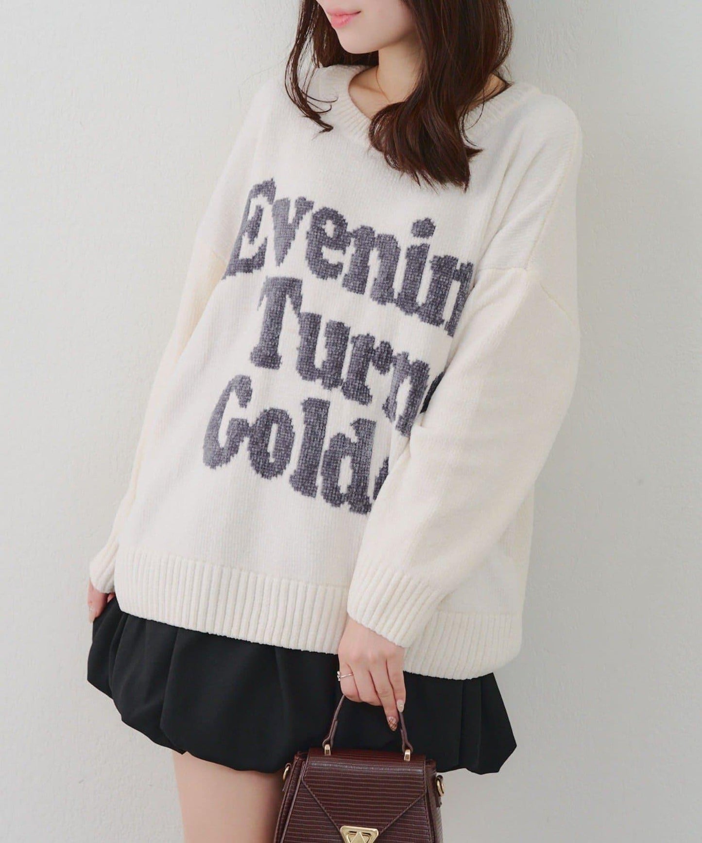 毛絨人氣針織衫【RMAF】天鵝絨紗線標誌針織套頭衫