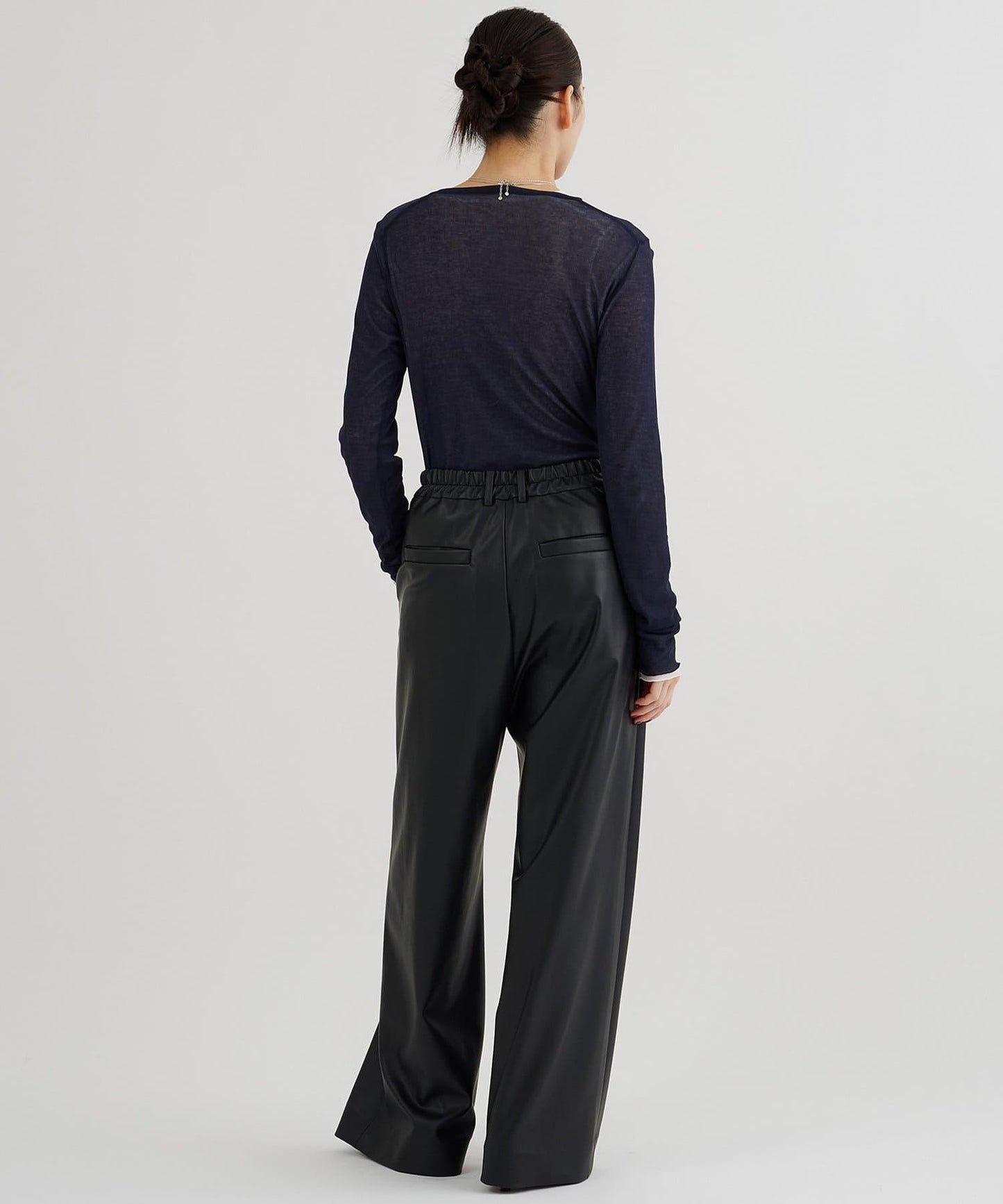 強捻紗透視套頭衫