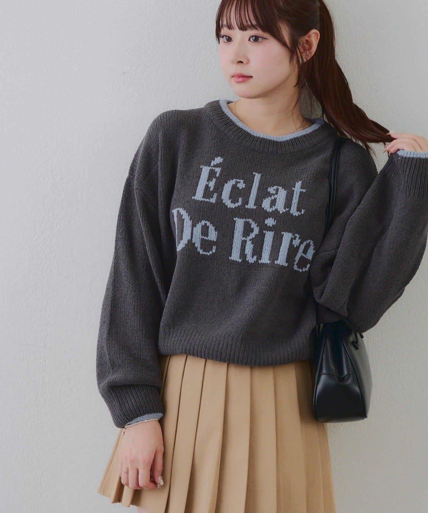 配色標誌裝飾針織衫