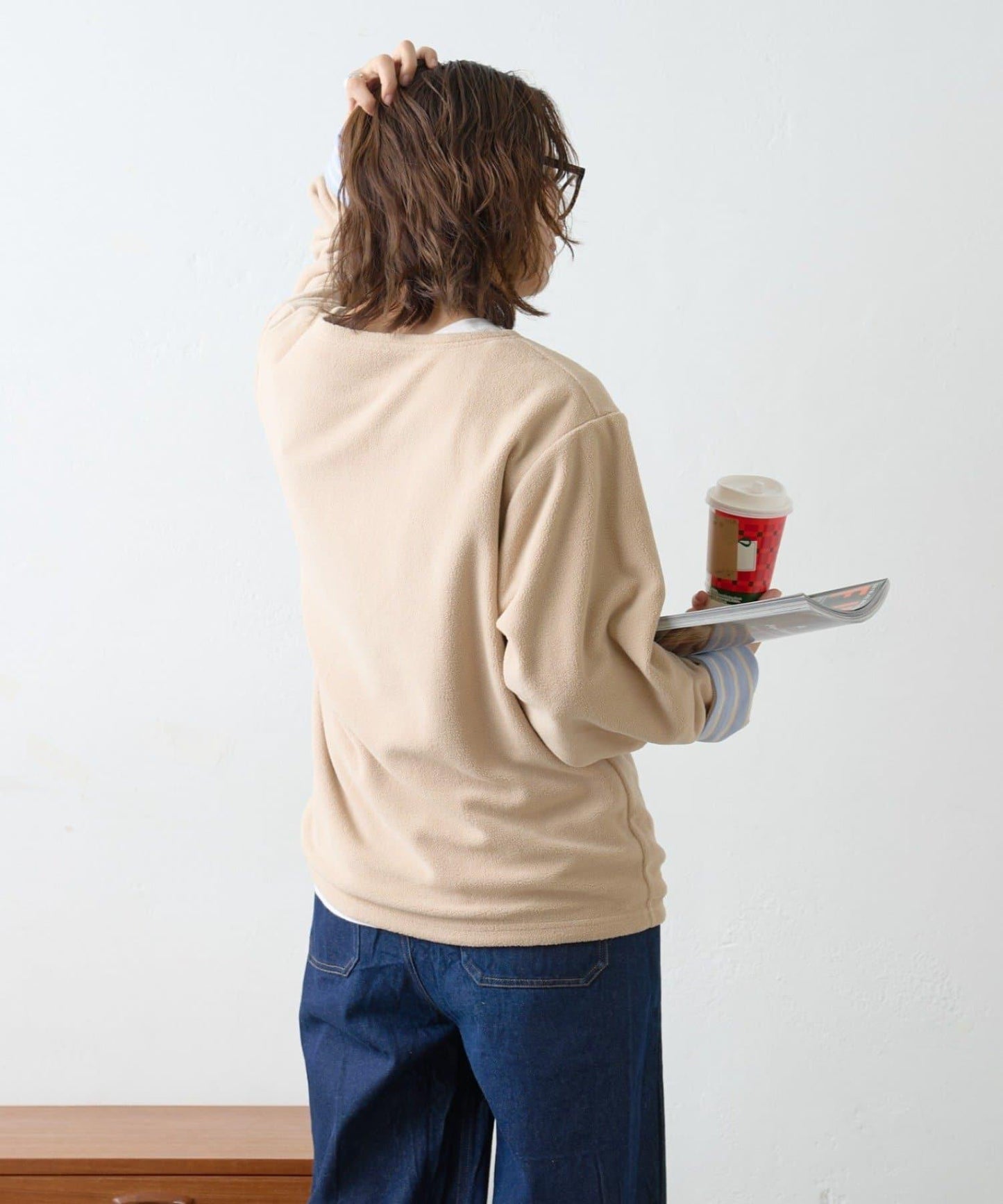 【GEVACO】內裡抓絨船領可雙面穿套頭衫