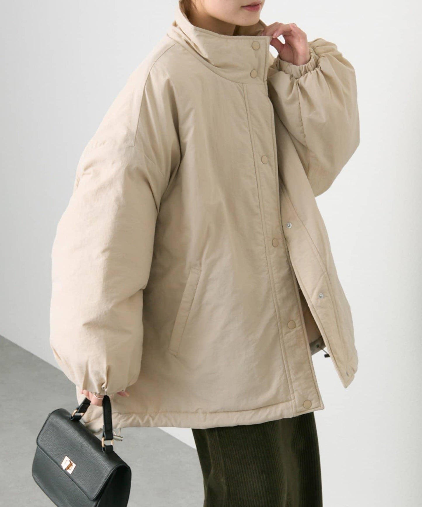 可雙面穿立領羽絨夾克