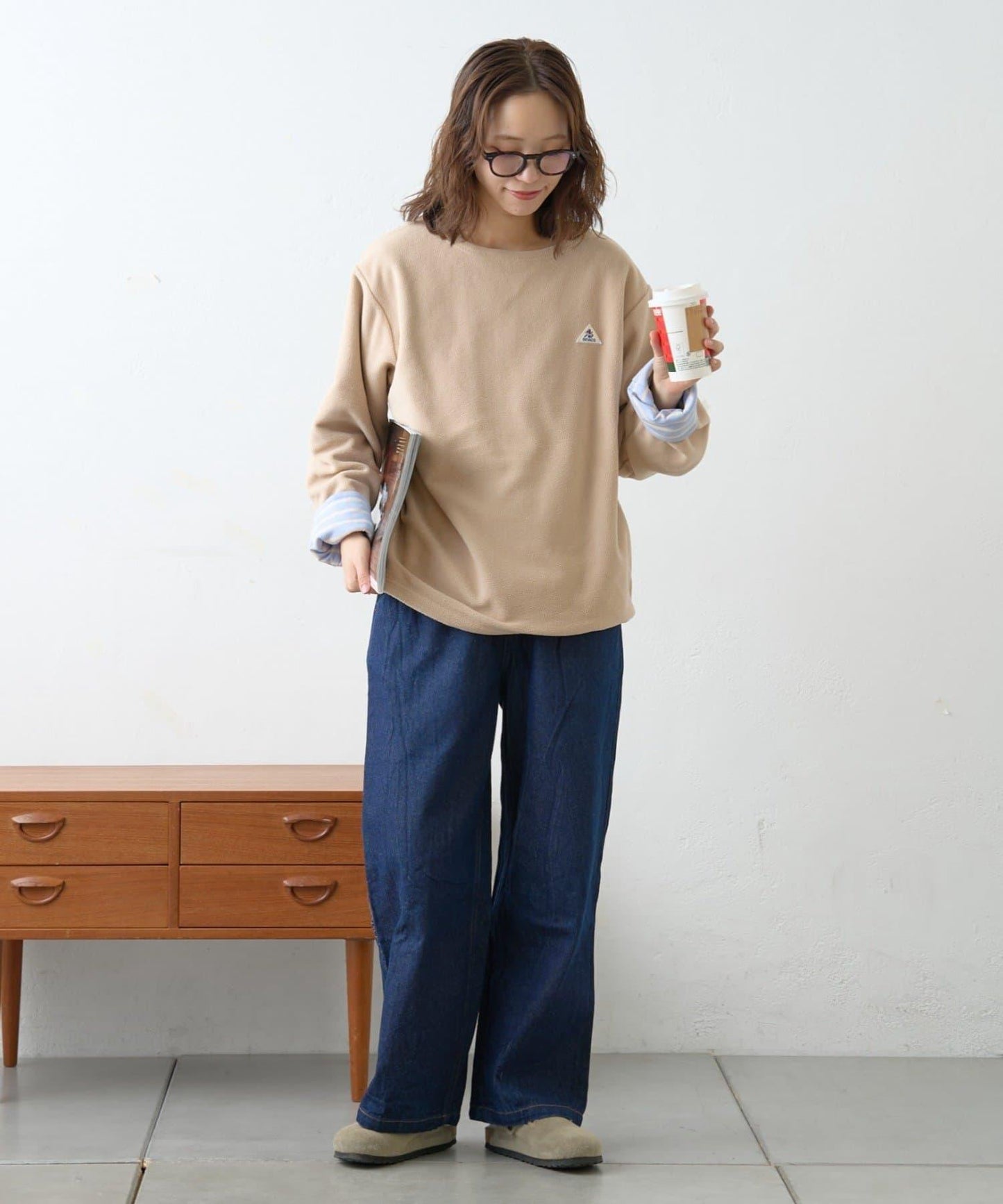 【GEVACO】內裡抓絨船領可雙面穿套頭衫