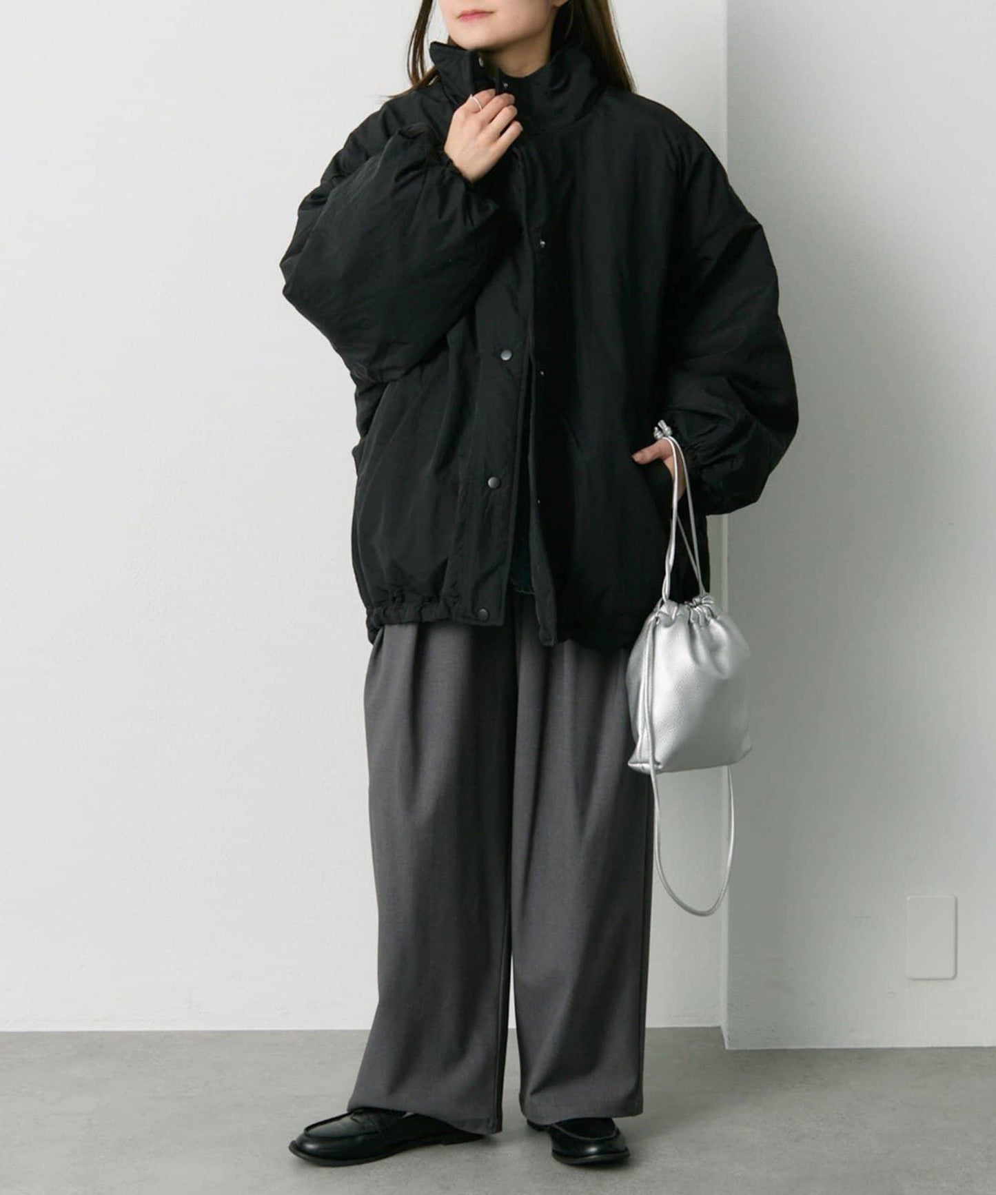 可雙面穿立領羽絨夾克