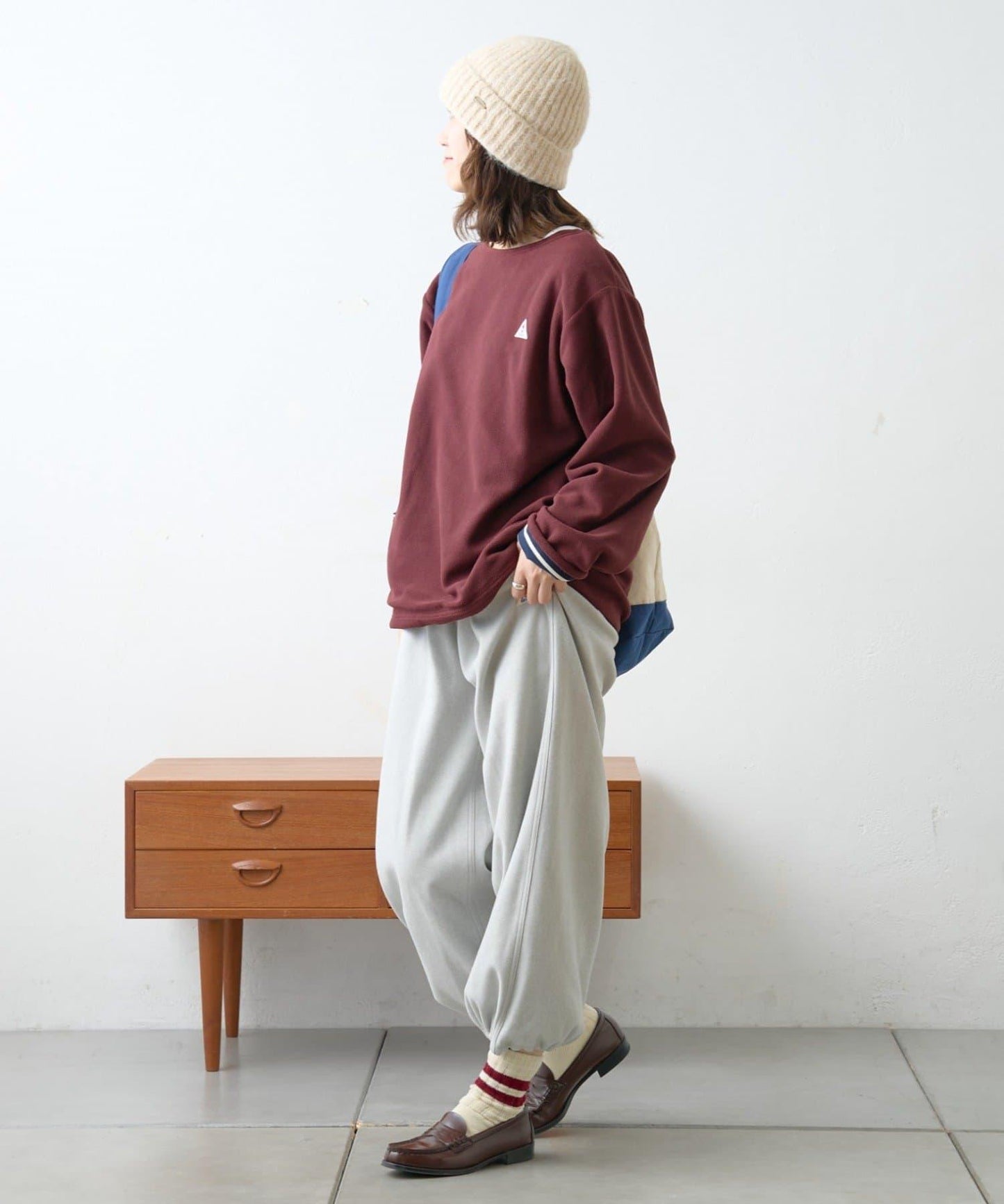 【GEVACO】內裡抓絨船領可雙面穿套頭衫