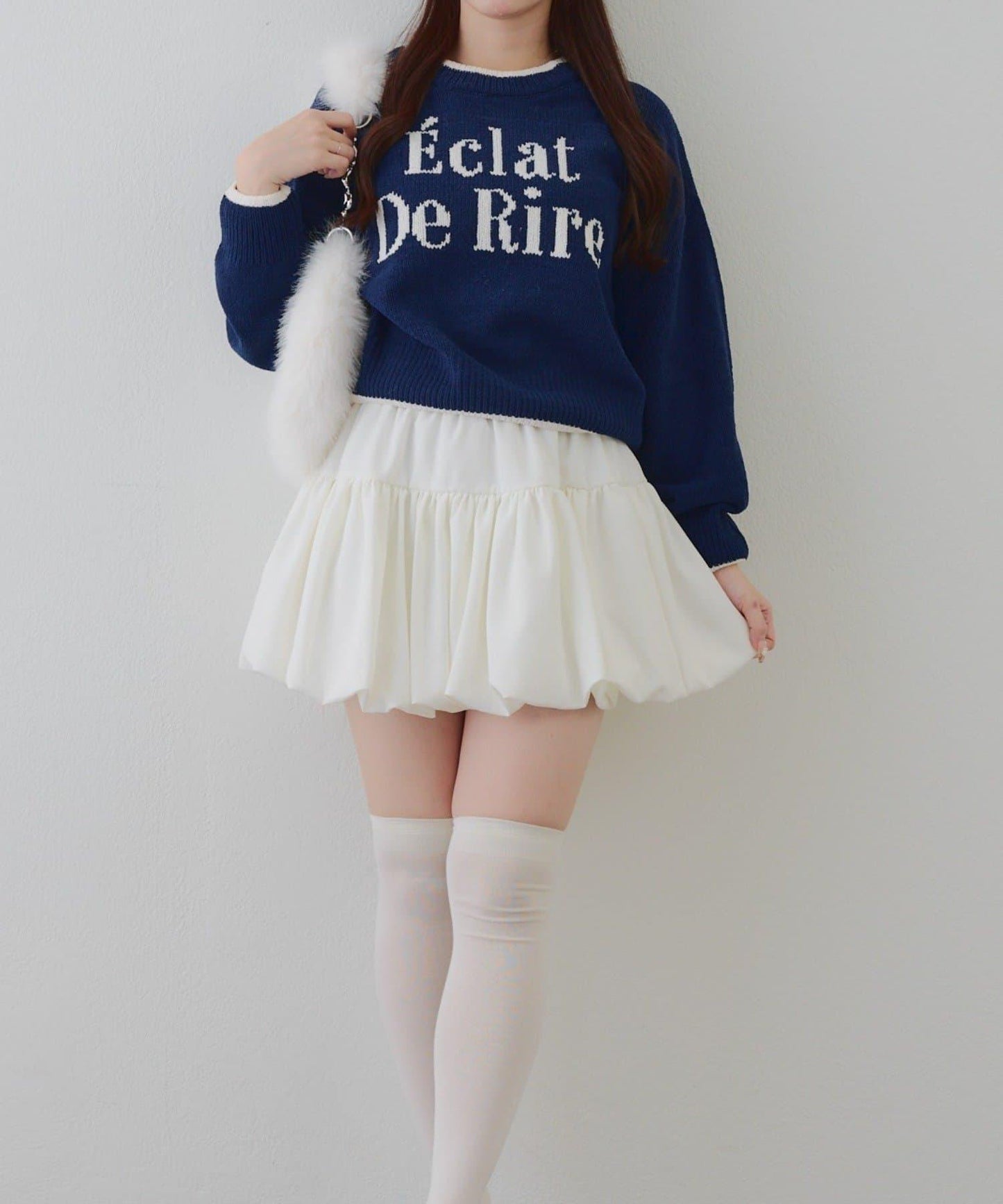 配色標誌裝飾針織衫