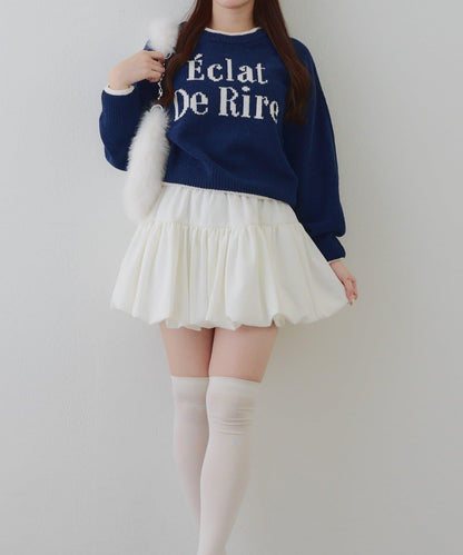 配色標誌裝飾針織衫