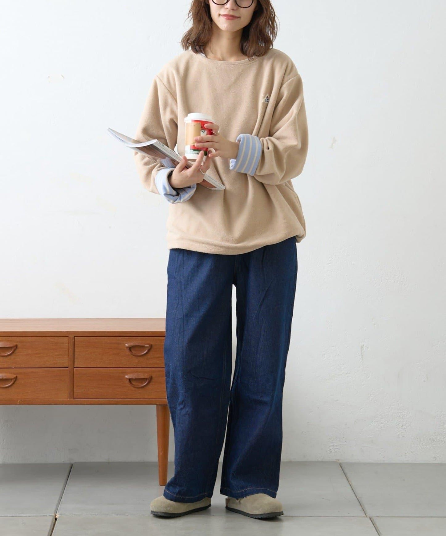 【GEVACO】內裡抓絨船領可雙面穿套頭衫