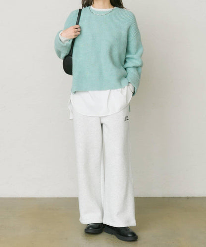 彩點圓領針織套頭衫