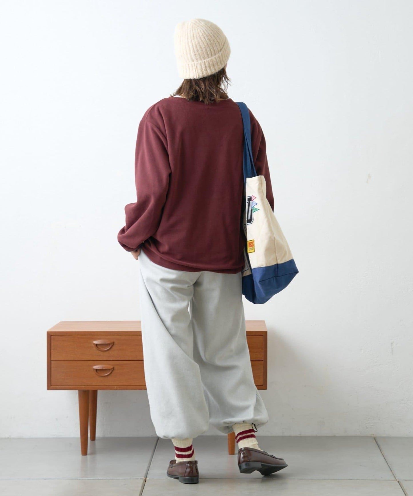 【GEVACO】內裡抓絨船領可雙面穿套頭衫