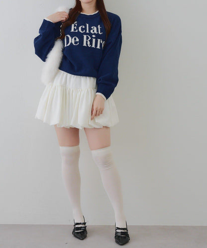 配色標誌裝飾針織衫