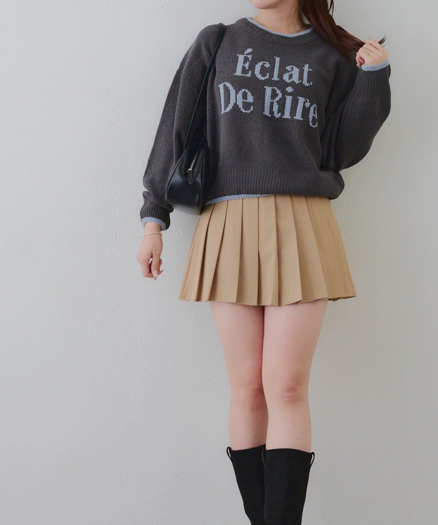 配色標誌裝飾針織衫