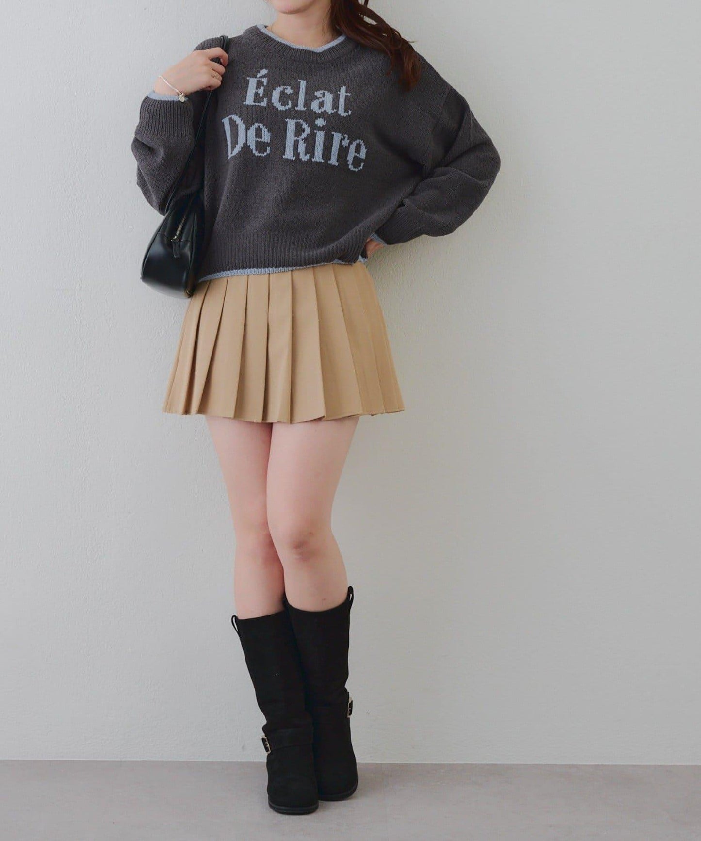 配色標誌裝飾針織衫