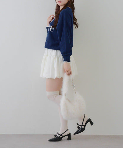 配色標誌裝飾針織衫