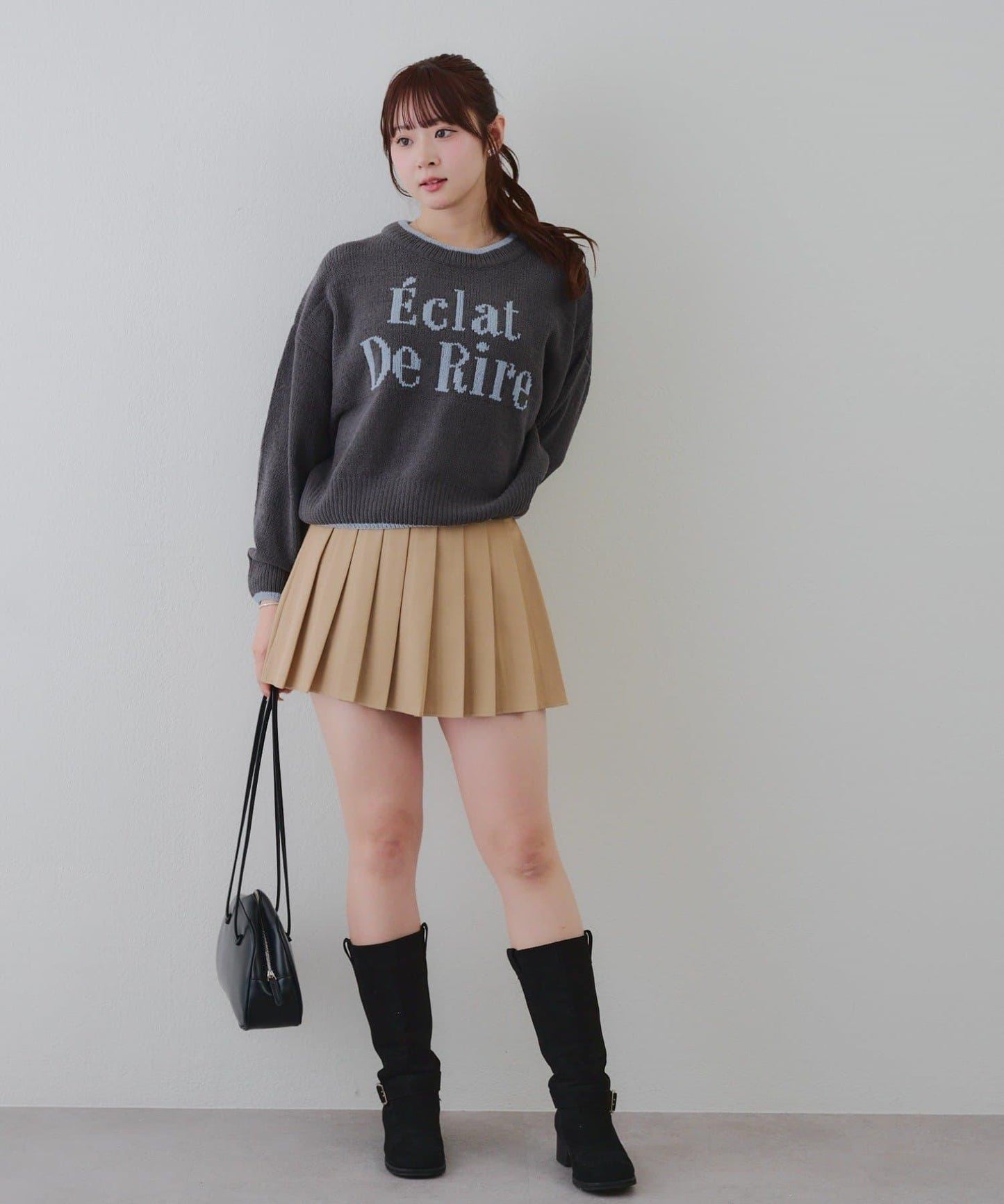 配色標誌裝飾針織衫