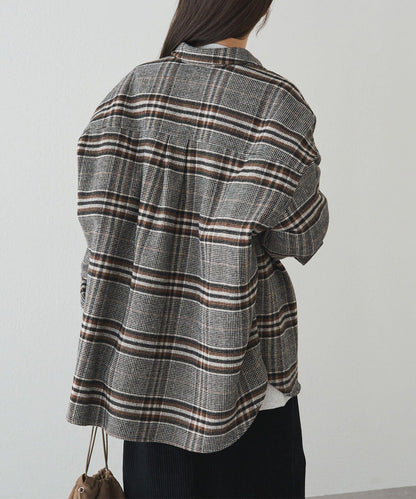 磨毛格子襯衫